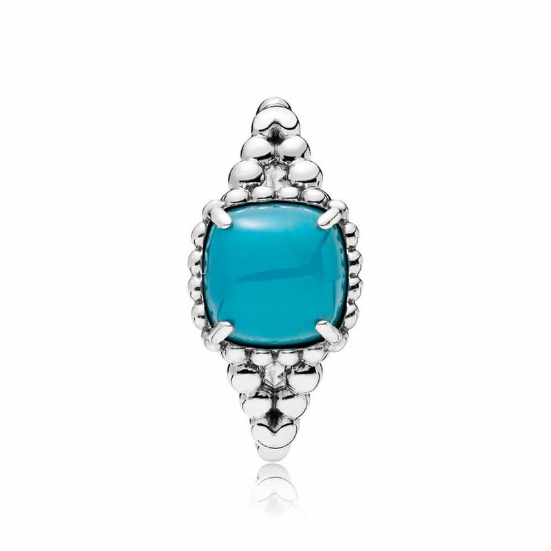 Pandora Vibrant Spirit Statement Ring Ireland - Sterling Silver/Blue/Crystal - 257419AFX